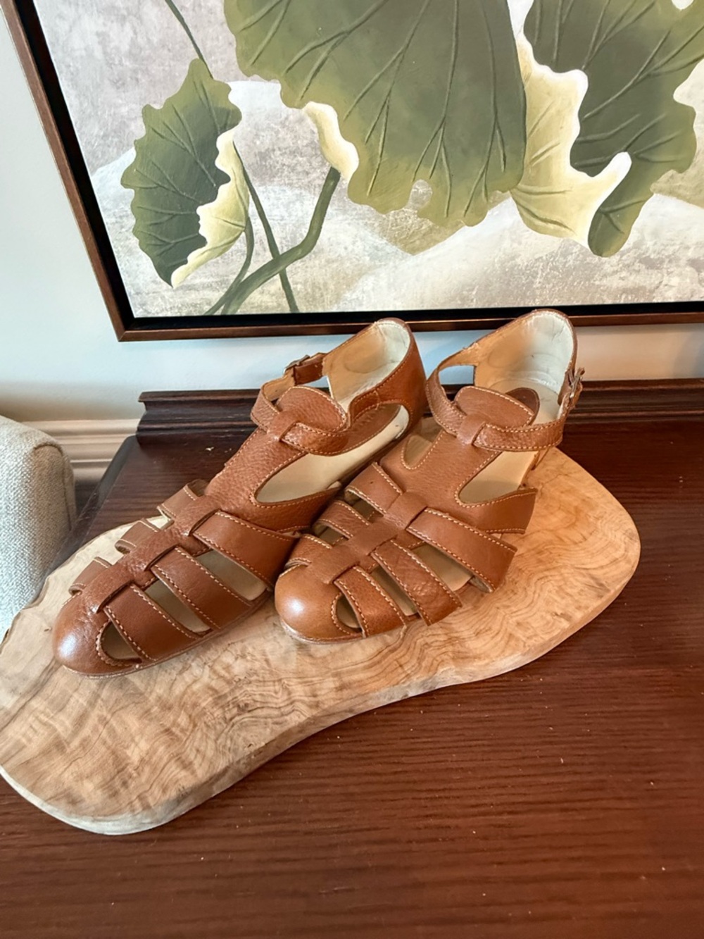1883 by Wolverine Freida Fisherman Sandals size 11 tan brown leather